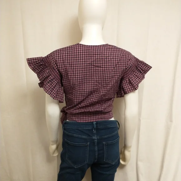 Madewell Checkered Crop Top - Picture 9 of 11
